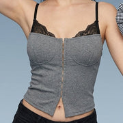 Slate Lace Panel Cami Top alternate product view 5