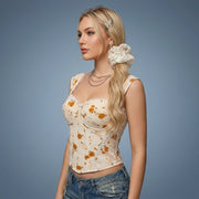 Apricot Rose Lace Corset Top alternate product view 5