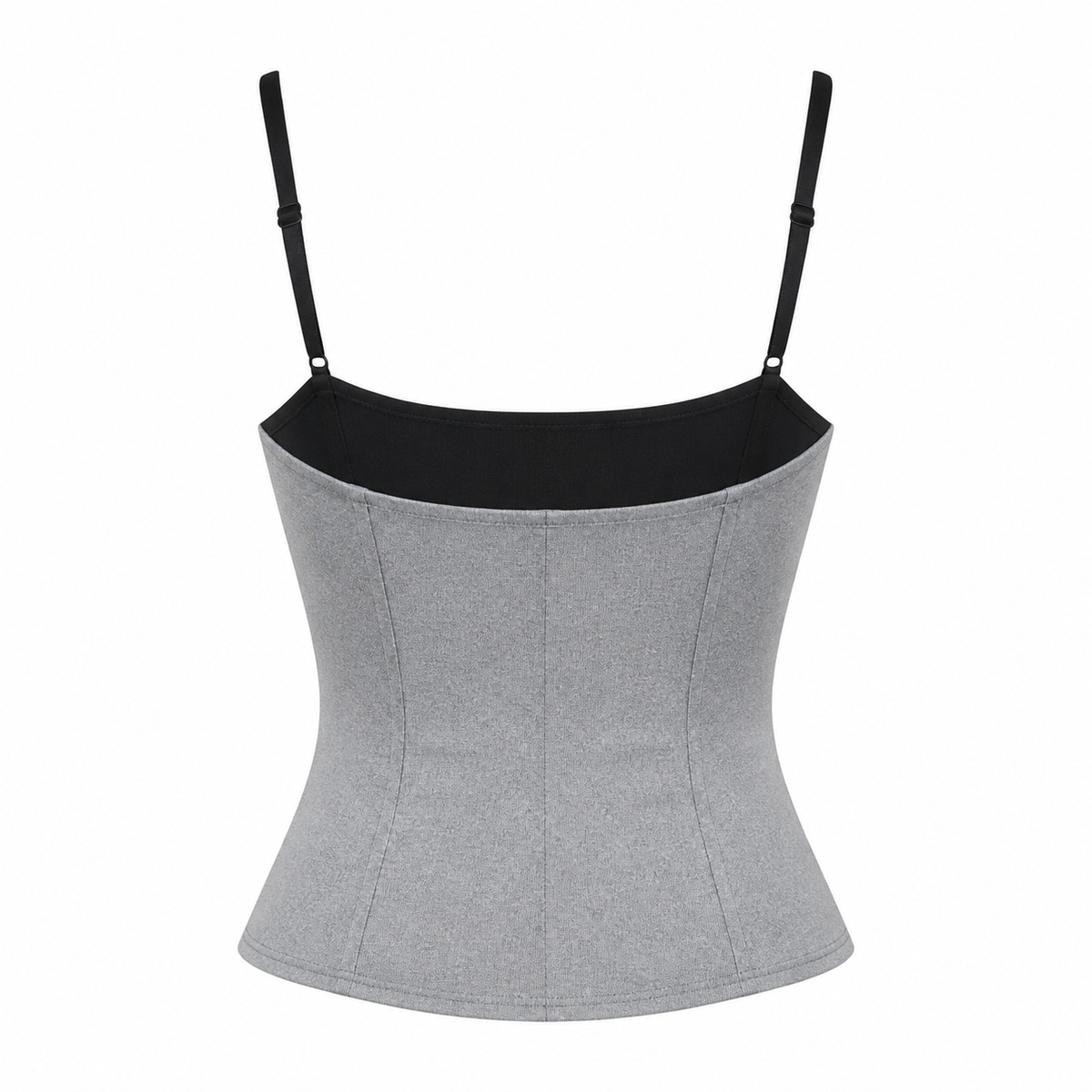 Slate Lace Panel Cami Top rear seam detail on a clean white background