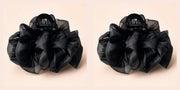 Silk Cloud Claw Clip Set — Black 2-Piece Set