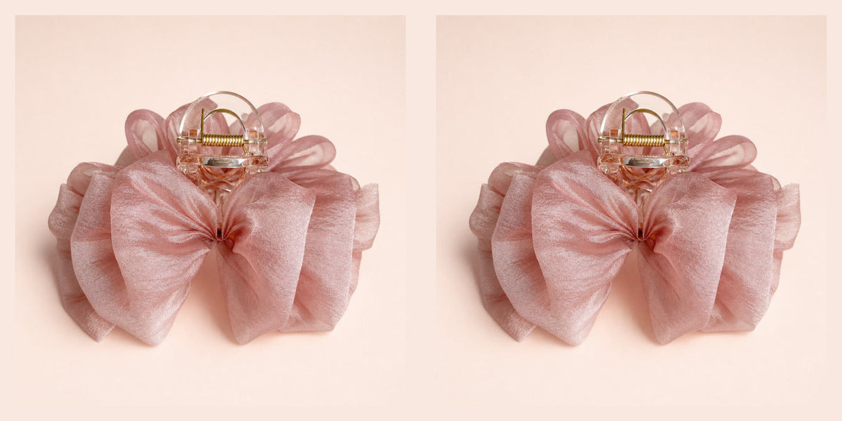 Silk Cloud Claw Clip Set — Blush 2-Piece Set