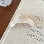 Iridescent Mini Claw Clip Set — Champagne Pearl