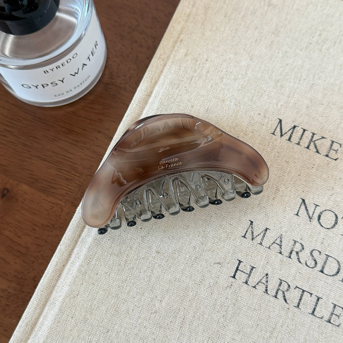 Iridescent Mini Claw Clip Set — Smoky Taupe