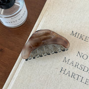 Iridescent Mini Claw Clip Set — Smoky Taupe